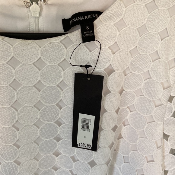 Banana Republic short sleeve white mini dress - Picture 4 of 4